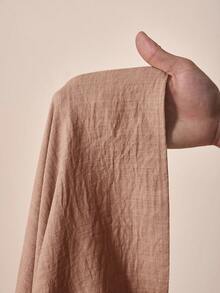 Zivah 2025 夏季新品母亲节、婚礼、生日派对、休闲、度假、街头风格、优雅通勤、商务休闲无袖系带宽松短款上衣和不对称腰部宽松直筒裙套装、竹纤维材质、女士两件套 - 藕粉色 - 查看 8