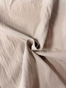 Firerie Plus Size Casual Elegant Vacation Drawstring Versatile Daily Commute Work Office Loose Tie-Front Top And Elastic Waist Pants Set, Spring/Autumn,Fall Clothes For Women