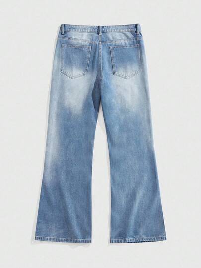 Street Life Jeans en denim ornés de strass pour hommes, convenant pour un port quotidien, printemps/été