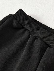 Cozy Pixies Áo nỉ tay raglan có khóa kéo nửa cho bé trai và quần nỉ - màu đen - Xem 7