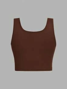 SHEIN EZwear 3 件套黑色、白色、灰色短款休闲修身圆领背心，适合夏季穿着 - 彩色 - 查看 9