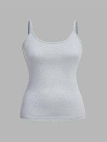 SHEIN EZwear Set de 4 camisetas de tirantes informales para mujer de talla grande, aptas para el verano - Multicolor - Ver 5