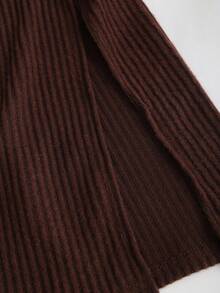 Sweetra Women's Solid Color Minimalist Long Sleeve Dress