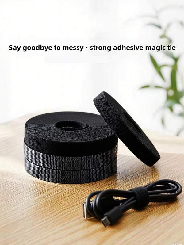 1m/3m/5m Charging Cable Organizer, Cable Ties Wrap, Hook And Loop Cable Tie, Data Cable Storage, Self-Gripping Double Sided RollWinder Hook And Loop Strap ,For Earphone/Usb Cables,Computer Cable Tie, Desktop Cable Back Organizer,Cable & Cord Management Home & Office Organization Christmas For Holiday Gift Giving