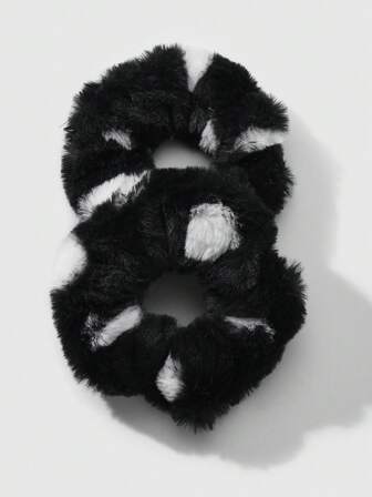 Kawaii مجموعة من 2 قطعة من الشعر الفاخر بطبعة نمر الفهد على الطراز الكوري الأنيق والراقي، مناسبة للاستخدام اليومي للنساء، هدية عيد مميزة لربطات الشعر وحاملات الذيل