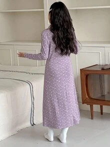 DAZY Tween Girls' Casual Home Clothes Pajamas, Autumn - Purple - View 6