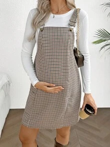 Cheriluna Maternity 女式格子口袋休闲孕妇装