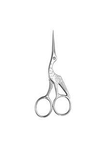 Juego de tijeras con forma de grúa de tamaño grande (12,8 cm) y pequeño (10,3 cm), tijeras vintage para manualidades, tijeras para tela, tijeras para bordado, tijeras para punto de cruz, tijeras de oficina para papel, tijeras para cejas puntiagudas, tijeras pequeñas multiusos - Multicolor - Ver 34