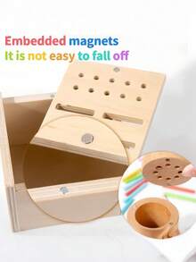 Zazumi Children's Travel-Size Stick, Montessori-Style Toddler Toys, Wooden Infant Toys For Kids, Sensory Toys That Keep Toddlers Engaged, Early Learning Toys, Educational Games, Random Colors