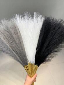 90/10/20/30 قطعة من نبات البامباس الاصطناعي، نبات اصطناعي، ديكور بوهيمي، ديكور منزلي، ديكور غرفة، حشوات للمزهريات، ديكورات زفاف، ديكورات عيد الميلاد، ديكورات ربيعية، مناسب لديكور الزفاف، خلفيات العروس، باقات الزهور، أساور الزهور، قوس الزفاف، ديكور الحفلات، تغليف الهدايا، أطباق الزهور المركزية - الأسود والأبيض والرمادي - مشاهدة 11