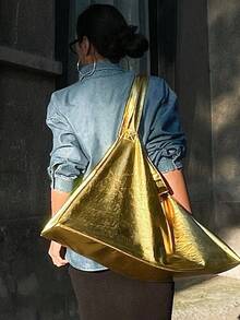 DAZY Women's Casual Commuter Side Tie Denim Blouse Long Sleeve - Light Wash - View 5