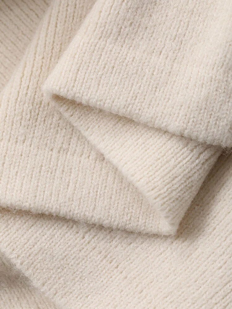 Women's Elegant Versatile Solid Color Knit Skirt, Suitable For Commuting