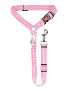 1pc Pet Car Seat Belt Retractable Leash, Heavy Duty Dog Harness Seatbelt - Ideal Pet Family Essential - Black - View 9