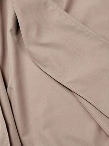 SHEIN MOD 女式休闲翻领插肩袖风衣，秋季 - 駝色 - 查看 6