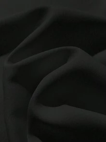 大码女式休闲撞色直筒裤 - 黑色 - 查看 7