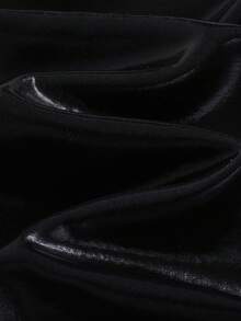 SHEIN Playful Pals 2pcs/Set Toddler Boys Autumn/Winter Glossy Thermal Lined Jacket And Elastic Waist Thermal Lined Pants, Suitable For School, Casual, Personalized, Long Sleeve, Streetwear, 6M-3T, Children Outfit, Infant Clothing Fall - Black - View 10