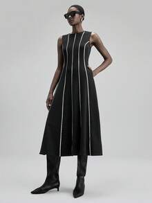 Ontre 2025 适合5-15°C，优雅，略有弹性的梭织面料，收腰修身廓形，白色蕾丝边设计，商务休闲，办公室通勤，日常穿着，秋季