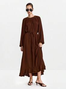 Lumivelle Halloween Women Short Dresses Fall Cloth For Women - Redwood - View 6