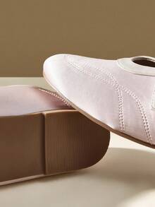 CUCCOO EASI Giày ba lê Mary Jane màu hồng dành cho nữ, phong cách ba lê thời trang - Hồng - Xem 5