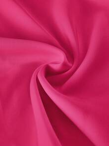 SHEIN EZwear 休闲简约圆领短袖修身短款女式T恤，适合夏季 - 玫紅色 - 查看 3