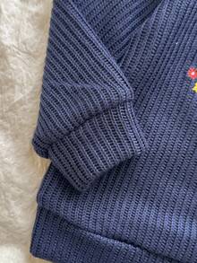 Vintaside Kids Babyboy 秋季圆领长袖可爱休闲狐狸刺绣上衣搭配时尚简约吊带长裤，适合温和天气、露营、度假、居家休闲穿着 - 彩色 - 查看 9