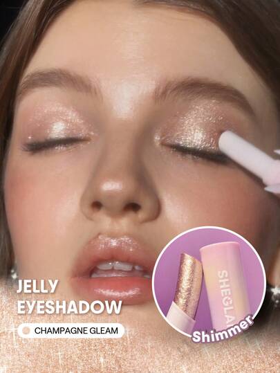 Crystal Jelly BâTon Illuminateur-Champagne Gleam Paillettes Marque Beauté Visage Maquillage CosméTique Pour Femmes Filles Parfait Pour Hiver IdéAl Pour Y2K ÉLéGant Mode Adapté Pour Anniversaire Xmas Cadeau FêTe PrêT Meilleure Couleur