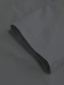 SHEIN Unity Áo khoác blazer nữ tay dài cổ ve lật màu trơn thời trang đa năng - Xám - Xem 5