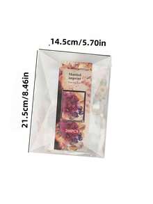 200PCS Vintage Multi Texture Stickers Pack With Botanical Elements For Journal Diary Notebook Laptop Phone Decoration Creative Gift Ideas Waterproof Durable - Multicolor - View 3