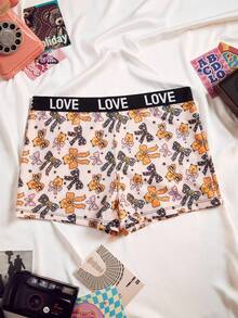 SHEIN 1 件女式万圣节蝴蝶印花松紧腰内裤