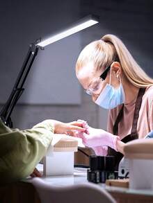 Teckwe Iron Desk Lamp,Modernist Foldable Adjustable Reading Desk Light For Bedroom,Office