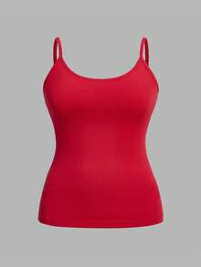 SHEIN EZwear Set de 4 camisetas de tirantes informales para mujer de talla grande, aptas para el verano - Multicolor - Ver 6