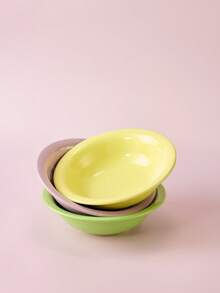 Zazumi Ins-Style Solid Color Round American Salad, Dessert And Breakfast Bowl, Ceramic Tableware - Multicolor - View 1