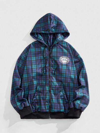 Prep بلوزة رياضية ذات أكمام طويلة وقلنسوة بطراز كلاسيكي مربع، للخريف والشتاء