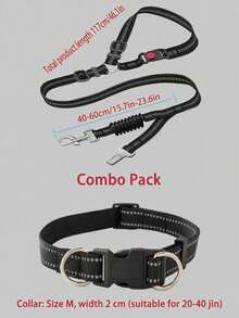 1pc Pet Car Seat Belt Retractable Leash, Heavy Duty Dog Harness Seatbelt - Ideal Pet Family Essential - Black - View 5