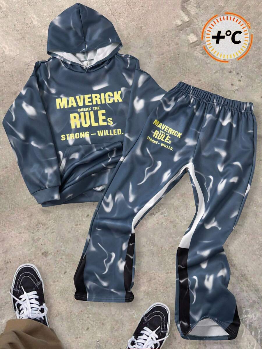 Bộ đồ thể thao Bolty 2 món cho bé trai tuổi teen, kiểu dáng thường ngày, đa năng, thoải mái, gồm áo hoodie in chữ và quần jogger dáng rộng. Bộ đồ mặc nhà cho bé trai, bộ đồ thể thao cho tuổi teen, thích hợp cho tiệc sinh nhật, tiệc tối, biểu diễn, đám cưới, lễ rửa tội, lễ khai trương. Phù hợp sử dụng hàng ngày, đi học, du lịch, thể thao. Phong cách ấm áp mùa thu và đông. - Nhiều màu - Xem 1