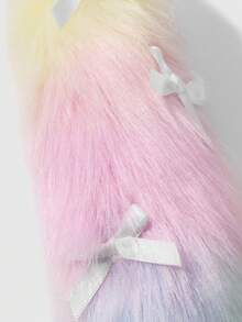 ROMWE Kawaii 1 pièce Porte-clés et porte-clés minimaliste, délicat et de haute qualité avec queue blanche et moelleuse. Accessoire polyvalent convenant aux femmes, excellent cadeau - Multicolore-4 - Voir 7