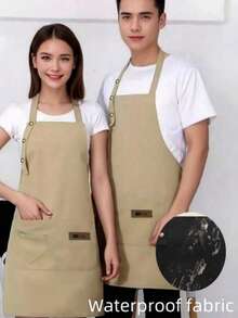 1/2/3/5pcs Apron, Household Waterproof And Oil-Proof Apron, Adjustable Bib Apron, Kitchen Cooking Aprons