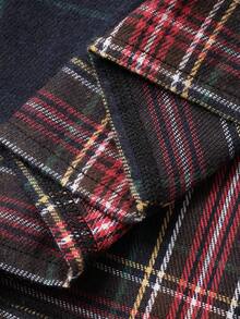 FRIFUL 女式格纹肩带蝴蝶结交叉 A 字形多层拼接休闲背心，秋季