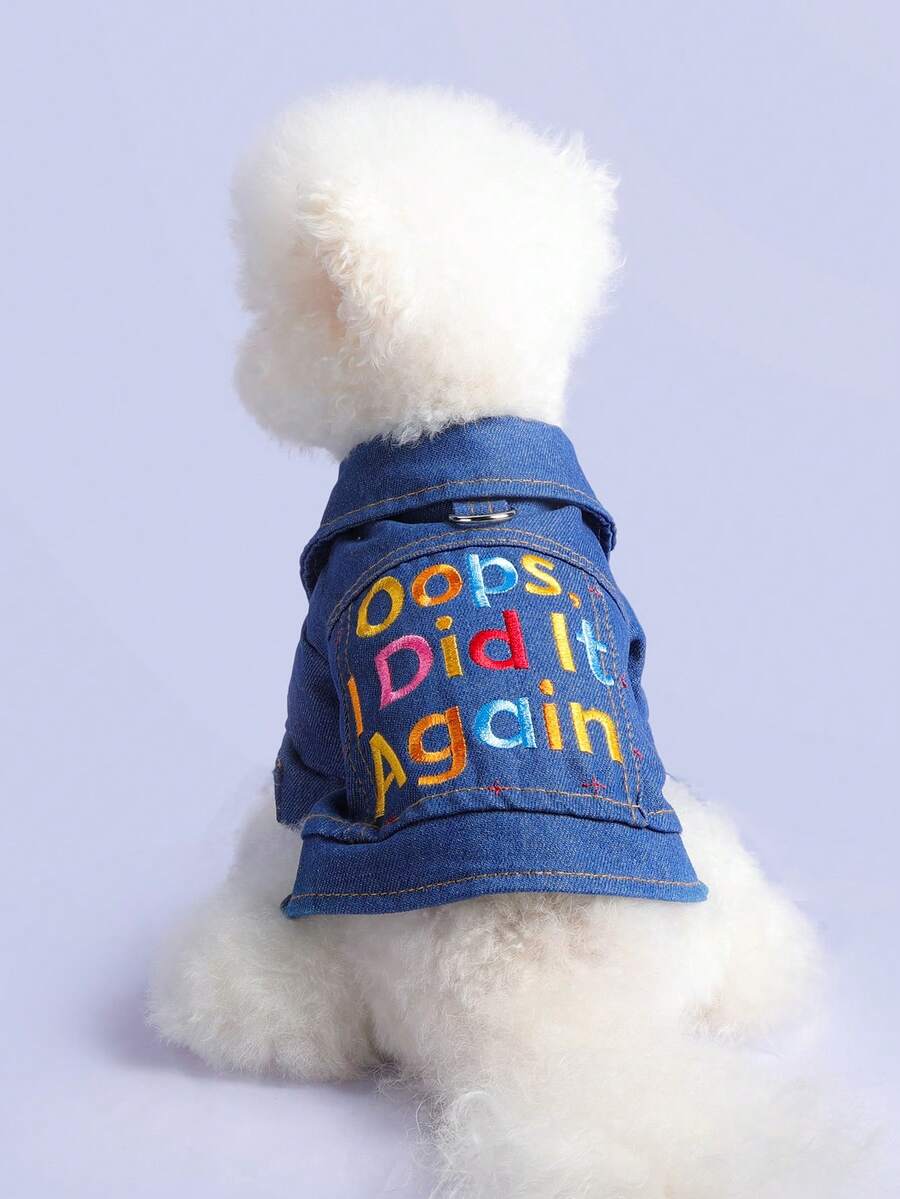 PETSIN 1 pièce de vêtement universel pour chats et chiens, convenant pour porter des manteaux cool pendant les festivals de printemps, d'automne et d'hiver - Bleu azur - Voir 1
