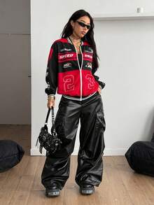 Coolane Women's & Men's Couple Same Style Date Night Couple Costumes Long Sleeve Race Car Driver Jacket,Valentine's Day In Fall/Winter,Cozy Fall And Winter Clothes For Women - Multicolor - View 4