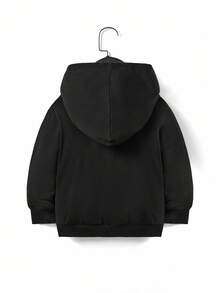 SHEIN 男童 2 件套街头酷炫牛仔外观蜘蛛图案红色运动衫和黑色破洞高弹紧身牛仔裤套装，适合男童秋冬装 - 深色水洗藍 - 查看 6