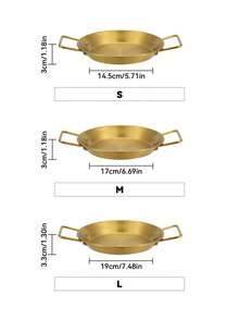 1pc Stainless Steel Seafood Plate, Spanish Paella Pan, Korean Fried Chicken Plate, Pasta Plate, Western Lobster Plate Seafood Boil