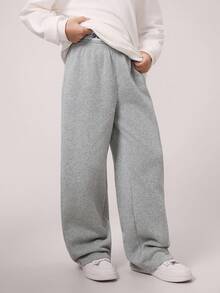 1-częściowy zestaw spodni dresowych dla chłopców w stylu casual, sportowy, college, prosty, luźny, szary, odpowiedni do strojów dziecięcych, ubranek dla małych chłopców, zestaw na powrót do szkoły, odpowiedni na przyjęcia urodzinowe, wieczorne, występy, wesela, chrzciny, ceremonie otwarcia, odpowiedni do codziennego użytku, odpowiedni do szkoły, odpowiedni do podróży, odpowiedni do uprawiania sportu, odpowiedni na wiosnę i lato