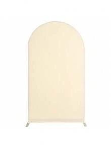 SHEIN 1 pièce Couvre-porte en arc beige unicolore - Couvre-arc décoratif de style moderne en polyester élastique en forme de U, lavable, convenant pour les festivals, les mariages et l'usage domestique