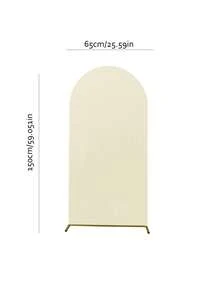 SHEIN 1 pièce Couvre-porte en arc beige unicolore - Couvre-arc décoratif de style moderne en polyester élastique en forme de U, lavable, convenant pour les festivals, les mariages et l'usage domestique