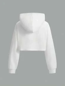 SHEIN ChillGRL 3 pièces/Set sweat-shirt à capuche imprimé lettre décontracté et ample, Débardeur en tricot, et Pantalon cargo en tricot vert pour adolescentes, convient pour le printemps, l'automne et l'hiver - Rouge foncé - Voir 3