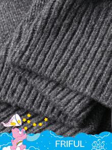 FRIFUL SHEIN X Care Bears Women's Cartoon Pattern Loose Fit Thick Fleece Sweater, Autumn/Winter - Grey - View 7