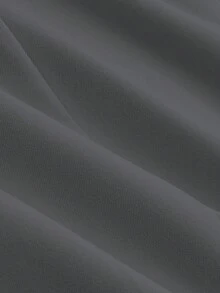 SHEIN Unity Áo khoác blazer nữ tay dài cổ ve lật màu trơn thời trang đa năng - Xám - Xem 6