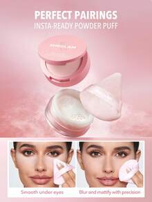 SHEGLAM Insta-Ready Face & Under Eye Setting Powder Duo-Bubblegum 2 In 1 Pink Brightening Oil Control Loose Setting Powder  Matte Pore-Less Waterproof Long Lasting Pressed Powder Pink Powder Brand Beauty Makeup Face Paint Cosmetic For Women Girls Perfect For Fall Winter Ideal For Y2K Fancy Fashion Suitable For Birthday Christmas Present Party Ready Best Color