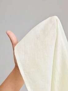 Ontre 优雅风格，简约设计，包含亚麻、醋酸纤维、天丝面料，奶油黄色，长袖，船领，双层领口，宽松版型，女式 T 恤，女式上衣，秋季服装，日常穿着，休闲装，商务休闲装 - 奶油色 - 查看 9